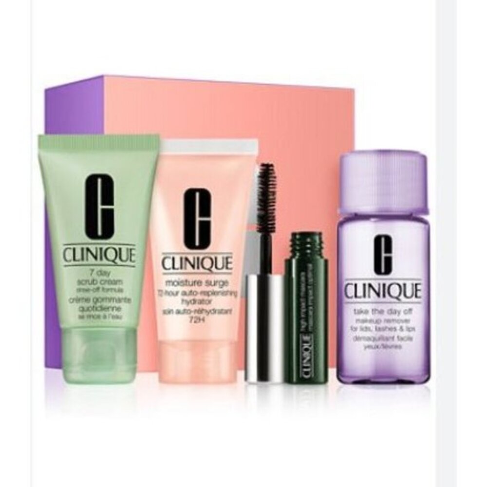 Clinique "Discover Clinique" 4-Piece Sample Set - Makeup Remover Mascara Scrub